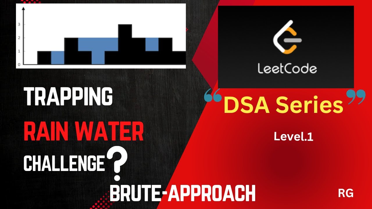 Water Trap Algorithm Trapping Rain Water | Data Structure & Algorithm | Leetcode 42 | L1.1 ...