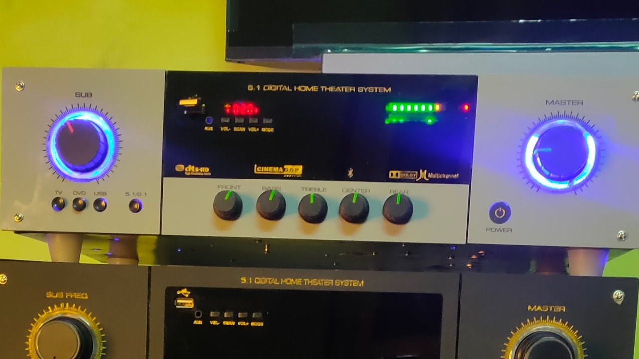 5.1 Home Theatre with analog amplifier bass treble & 