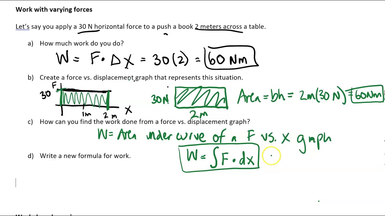 line integral workdone line integral workdone