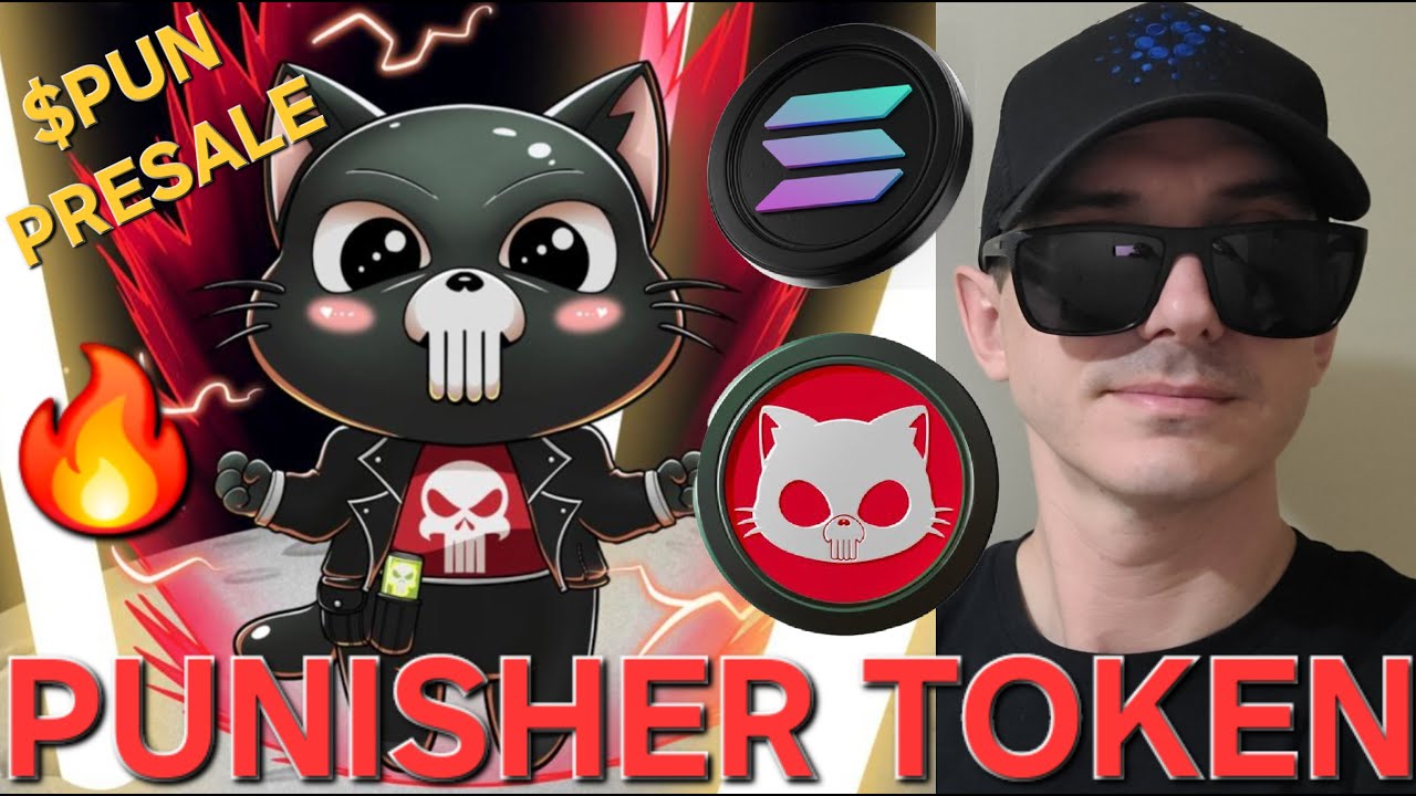 $PUN - PUNISHER TOKEN PRESALE CRYPTO COIN HOW TO BUY PUN SOL SOLANA NFTS  WHITELIST MEMECOIN RAYDIUM