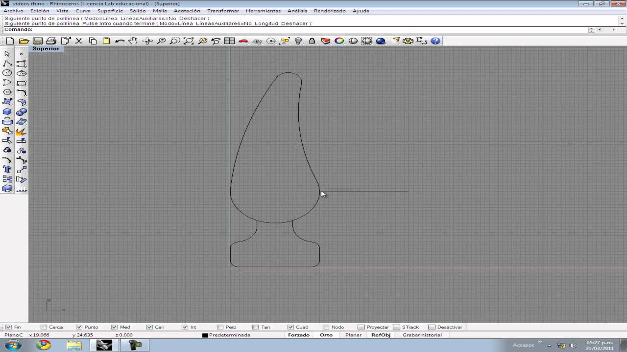 4. Dibujo Basico en Rhinoceros 4.0 - Tutorial 4 - JUCATEVE - YouTube