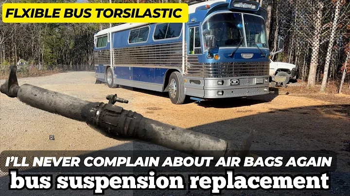 Replacing a very complicated torsion suspension on a vintage flexible bus. Torsilastic flxalastic