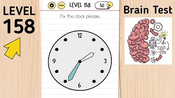 Brain Test Level 158 Fix The Clock Please.