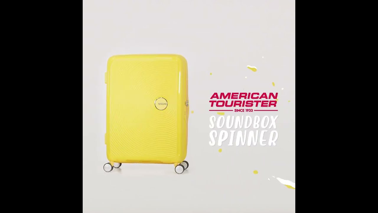 American Tourister Soundbox 4-Spinner Wheel 77cm Large Suitcase, Golden  Yellow