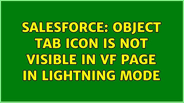 Salesforce: Object tab icon is not visible in vf page in lightning mode
