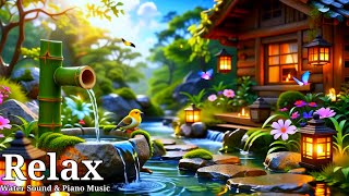 Relaxing Music Relieves Stress, Calm Anxiety &amp; Depression 🌿 Bamboo Water Fountain, Deep Sleep Music.