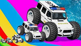 Small Cars on Big Car vs Slide Color with Portal Pool Cars vs Deep Water in BeamNG.drive #8 screenshot 5