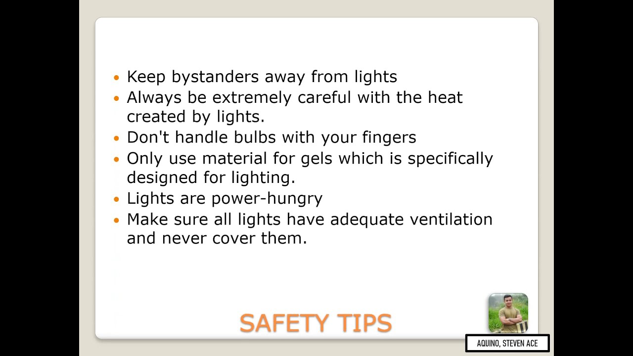 GROUP 9 LIGHTING ERGONOMICS SAFETY