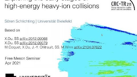 "Exploring the early stages of high-energy heavy-ion collisions" by Prof. Soeren Schlichting
