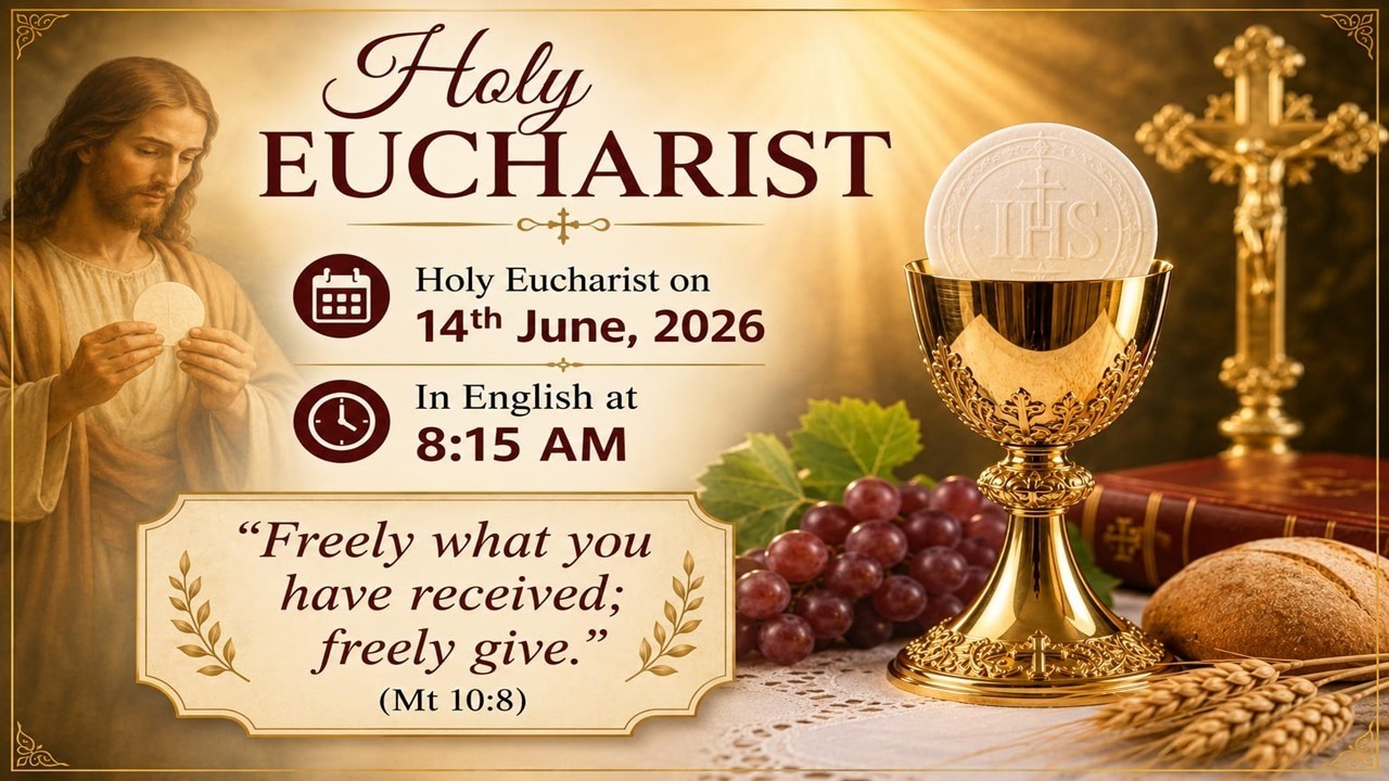 Sunday Live English Holy Eucharist | Holy Mass @ 8:15am, 14th Jun 2026, St. Joseph Church, Mira road