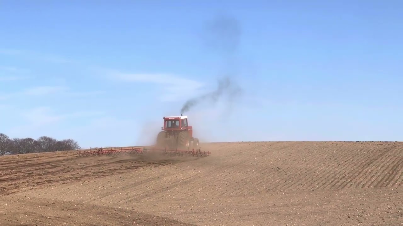 MF 1155 med Kverneland harve