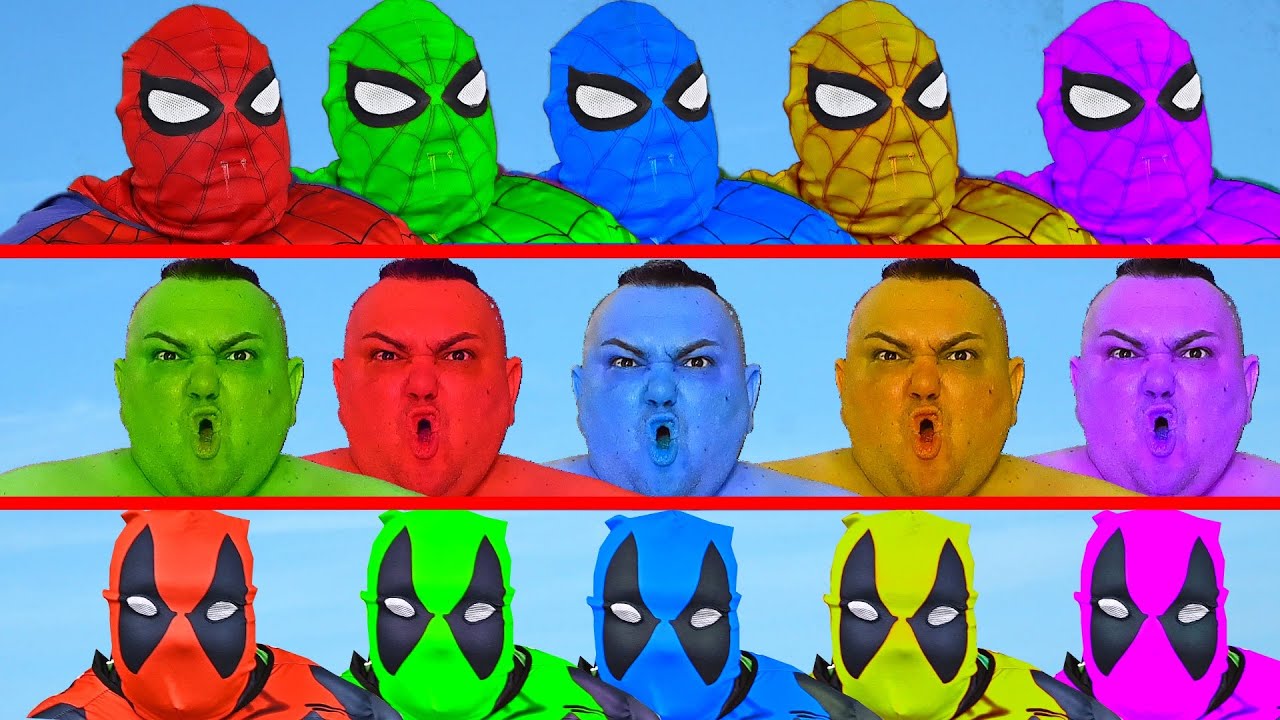 Superheroes Change Colors - YouTube