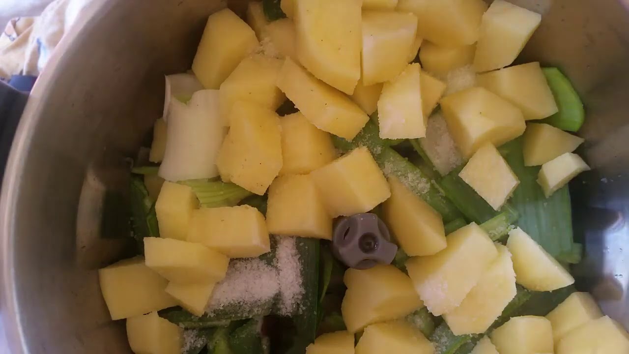 Potage veloute poireaux pommes de terre au compact cook elite