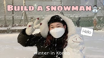 ⛄️ Daily vlog| Lần đầu tiên thấy tuyết ở Hàn// 눈사람 만드는 좋아해//Lynn’s diary