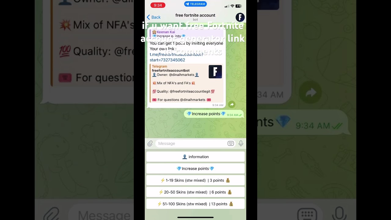 Free Fortnite account generator link