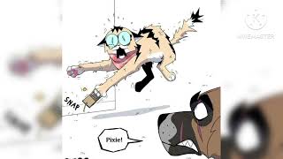 Pixie got stuck into a mouse trap #pixie #brutus #comics 