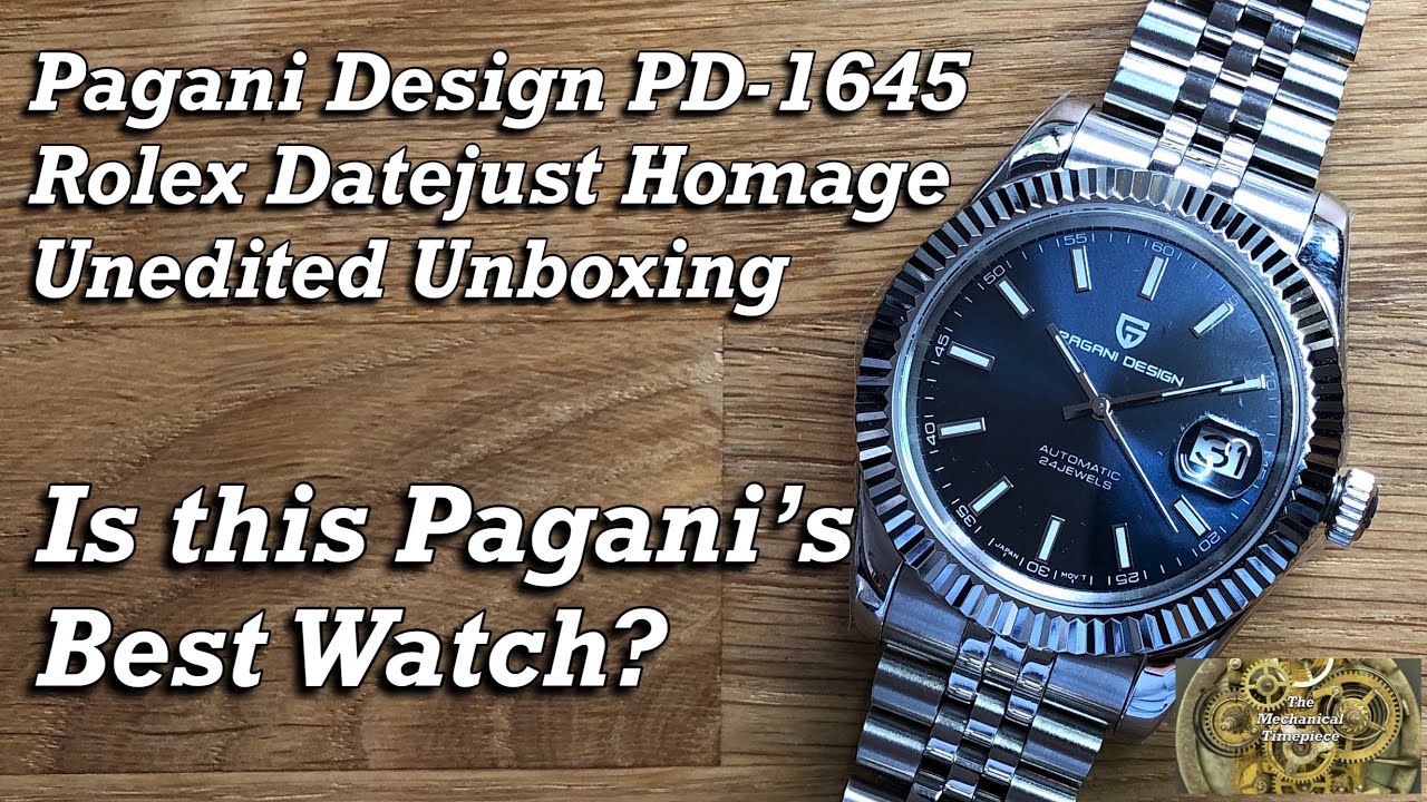 Pagani Design PD-1645. Datejust' Homage AliExpress. Unedited unboxing. - YouTube