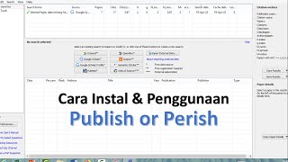 Cara Instal & Penggunaan Publish or Perish (PoP) screenshot 5