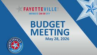 Budget Work Session   May 28 2026
