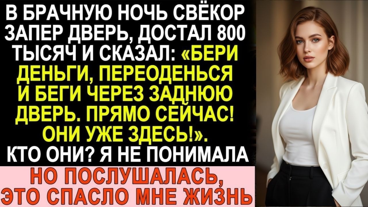 Свёкор запер дверь в брачную ночь: «Бери деньги и беги! Они уже здесь...»