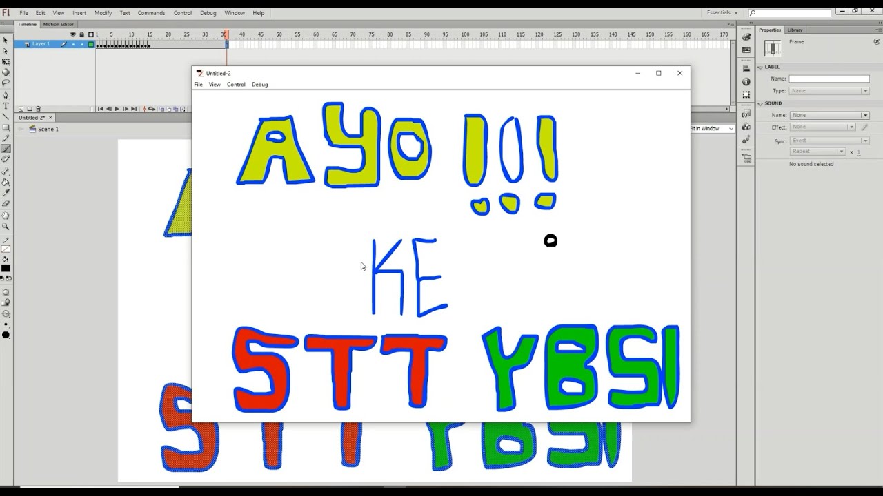 Animasi Sederhana Frame by Frame Adobe Flash Player - YouTube
