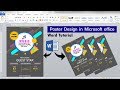A4 Size creative poster design in ms word~~How to make Poster Design in ms word