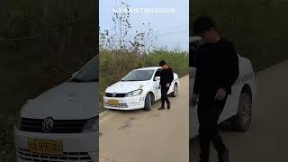 An Experienced Driver Rescued The Car From The Ditch Using Only A Rope #automobile #funny #accident