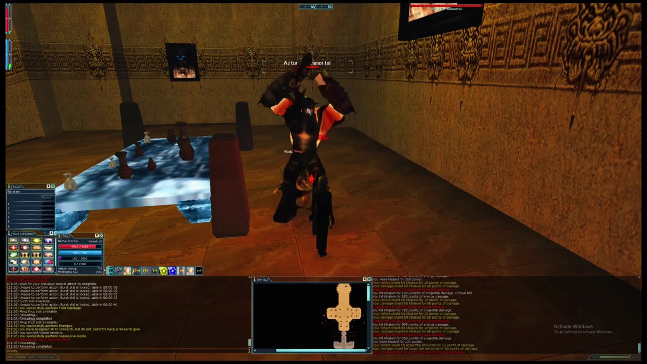 Anarchy Online - lvl 60 soldier - Testing a few bosses.