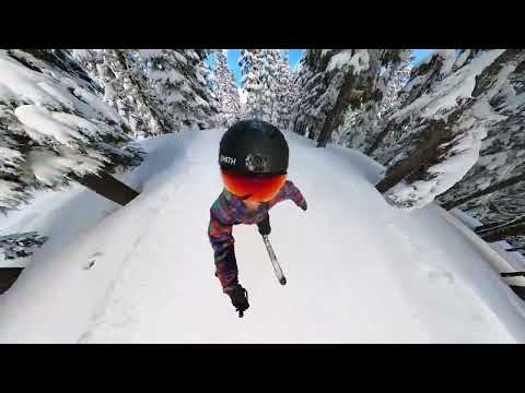 Mt. Hood Timberline: Skiing Bruno's lift to Jeff Flood On a Bluebird! (First Run Of The Day)