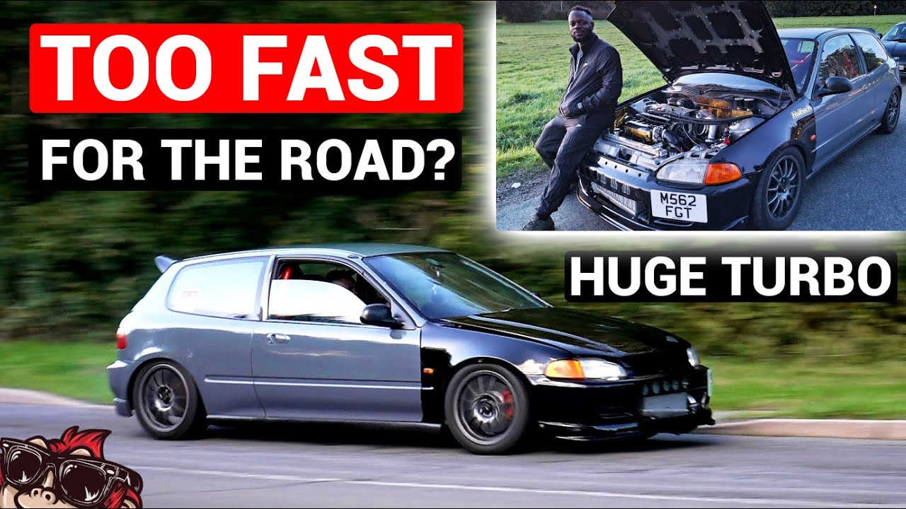 🐒 THIS 190MPH EG CIVIC IS DANGEROUSLY FAST! K24 TURBO SWAP
