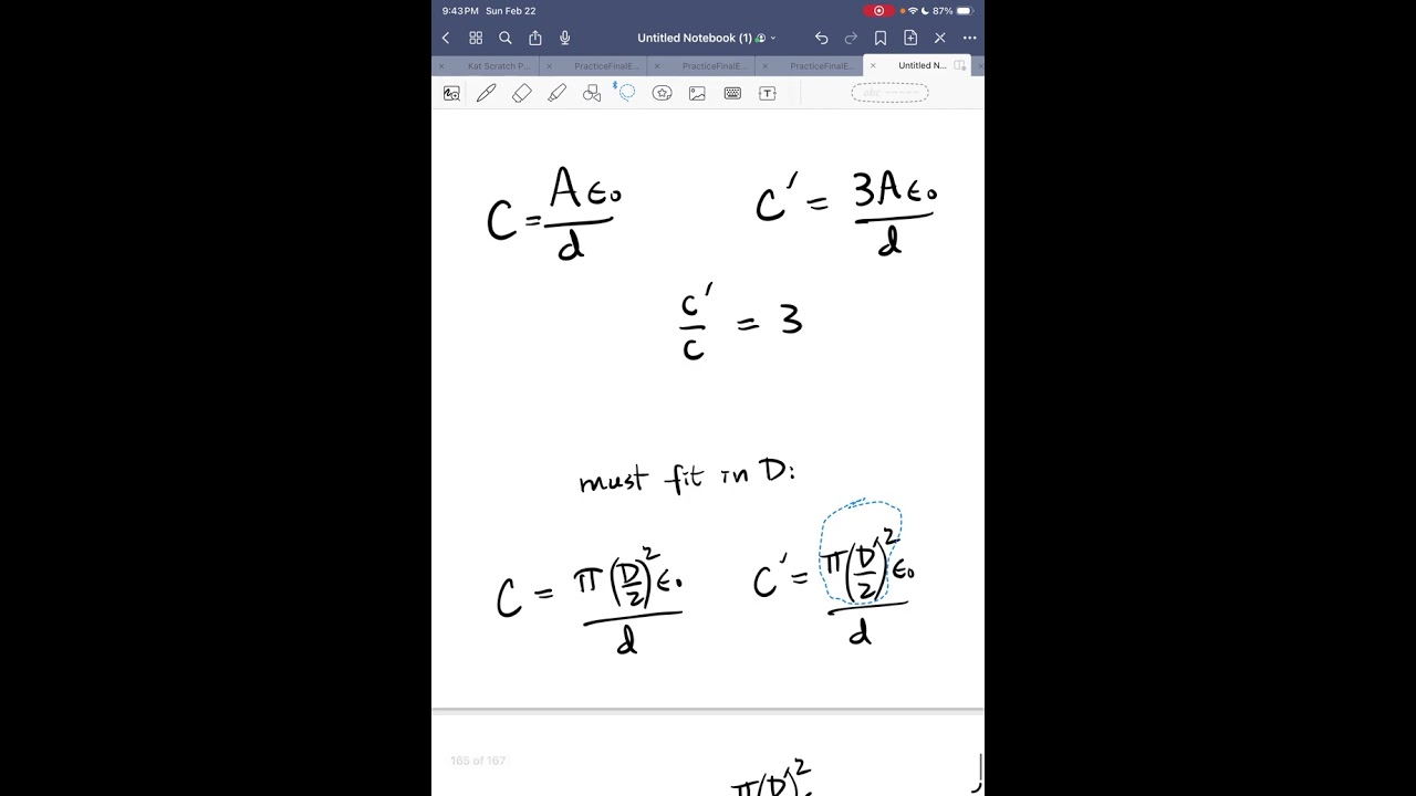 Changing the capacitor diameter to triple the energy