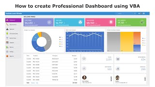 VBA UI UX-23: How to design Professional Dashboard using VBA in UserForm with custom Dynamic Menu