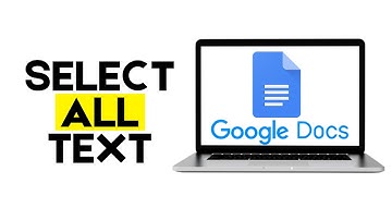How to Select All Text in Google Docs