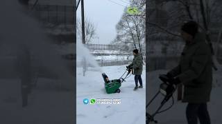 Толковый? Для плитки самый лучший! Снегоуборщик Кайман #снег #caiman #снегоуборщик #Уборкаснега #дом