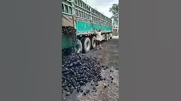 The process of unloading coal