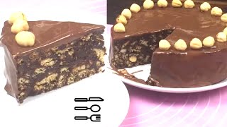 Torta alla Nutella Cacao e Biscotti Senza Uova né cottura in Forno