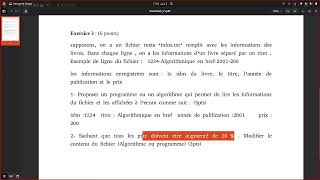 Algorithmes et python : Correction Exercice CC3