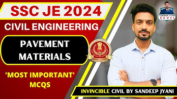 Pavement Materials | Most Important MCQs of Civil Engineering 2024 #sandeepjyani #sscje2024civil