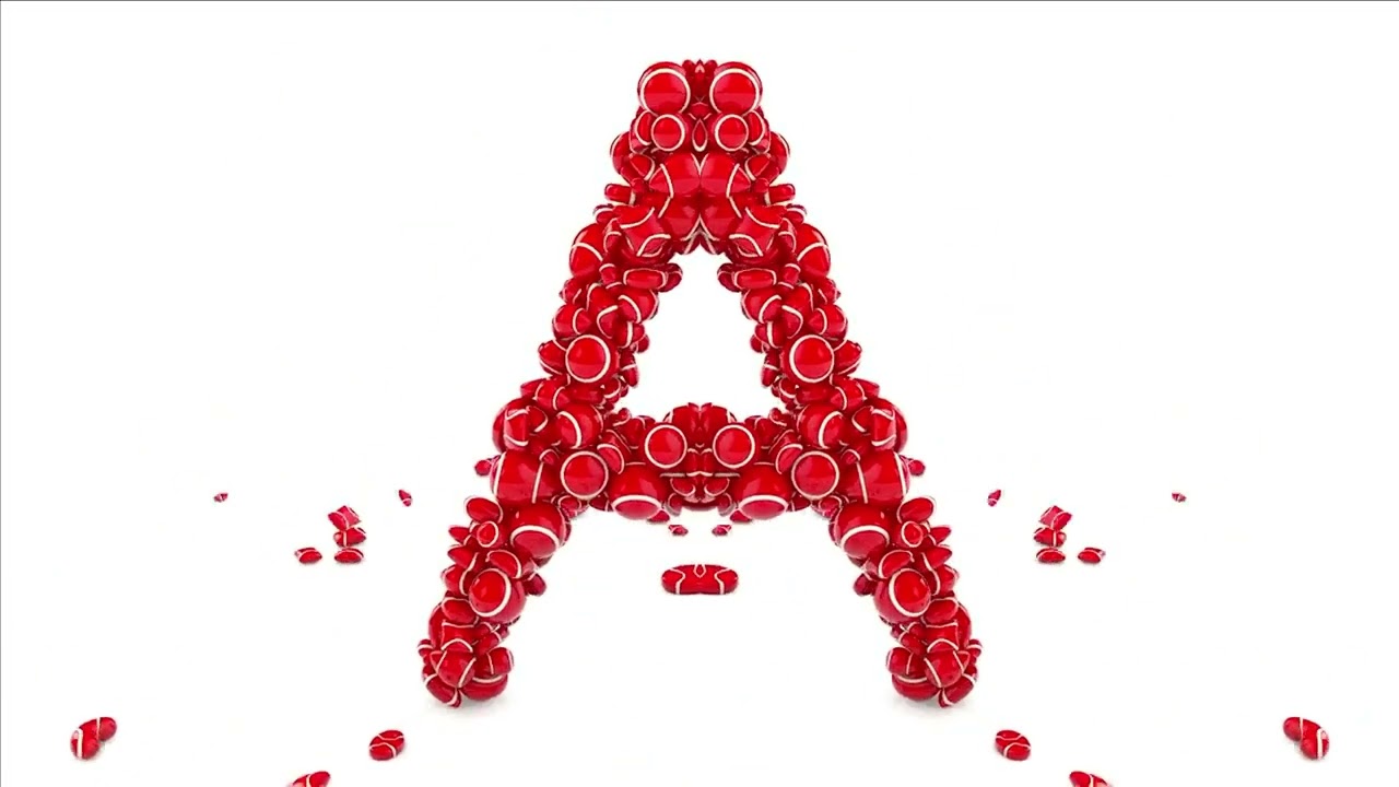 The ABC's (The Letter A) with 3D Colorful Candies Sponsored By Gamavision Csupo