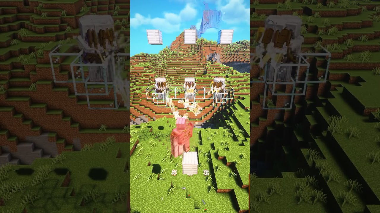 Minecraft firing range vs iron golem 