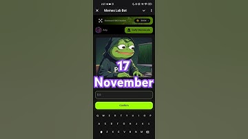 Daily Memecoin Cipher 17 November Meme Lab Bot Daily Cipher 17 November | Meme Lab Cipher Code Today