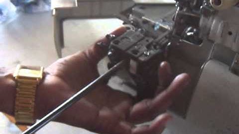 how to service sewing machine overlock-7 replacing blades -Suresh Lakshman