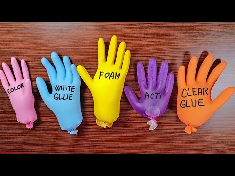 Making Slime With Gloves - Satisfying slime Video - Izabela Stress