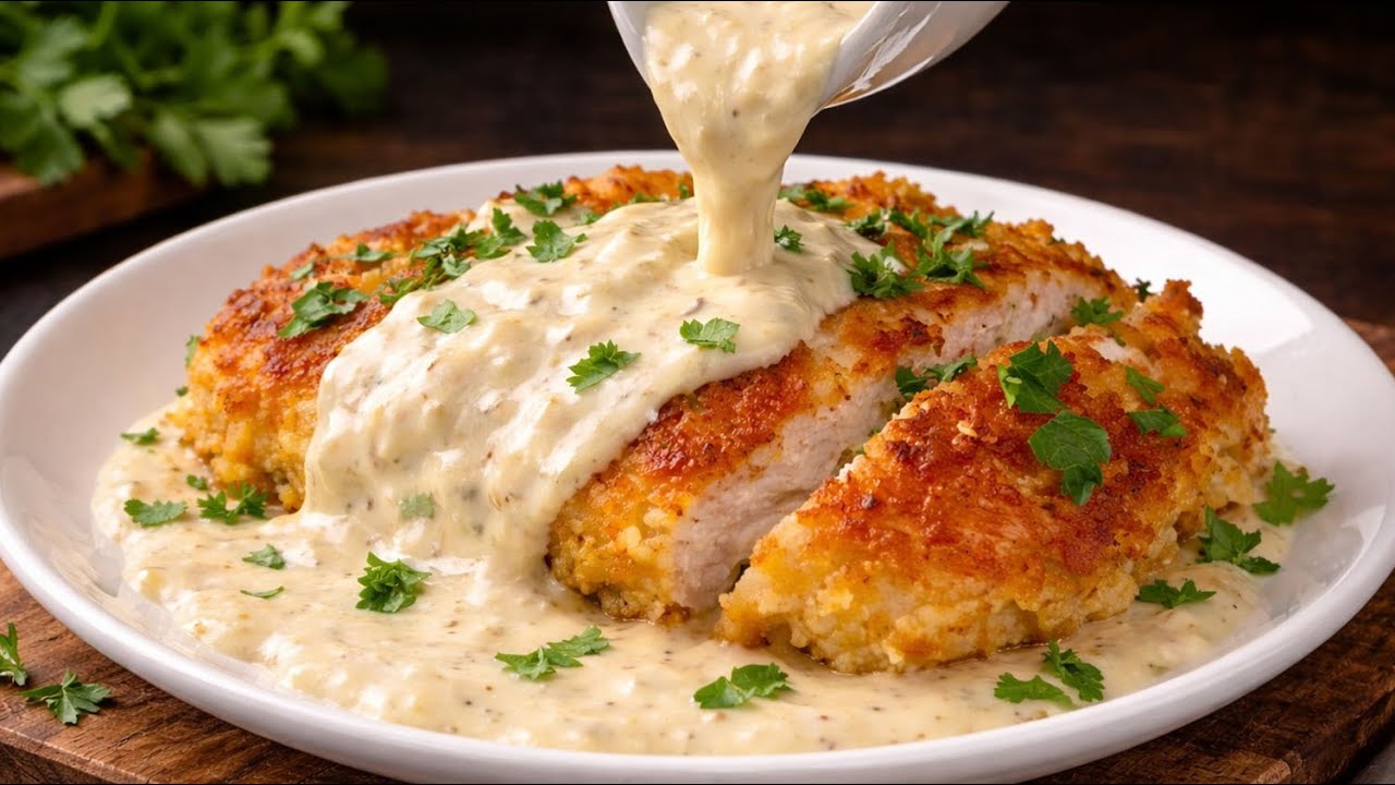 Всего за 30 минут! Нежная и сочная куриная грудка в кремовом соусе.