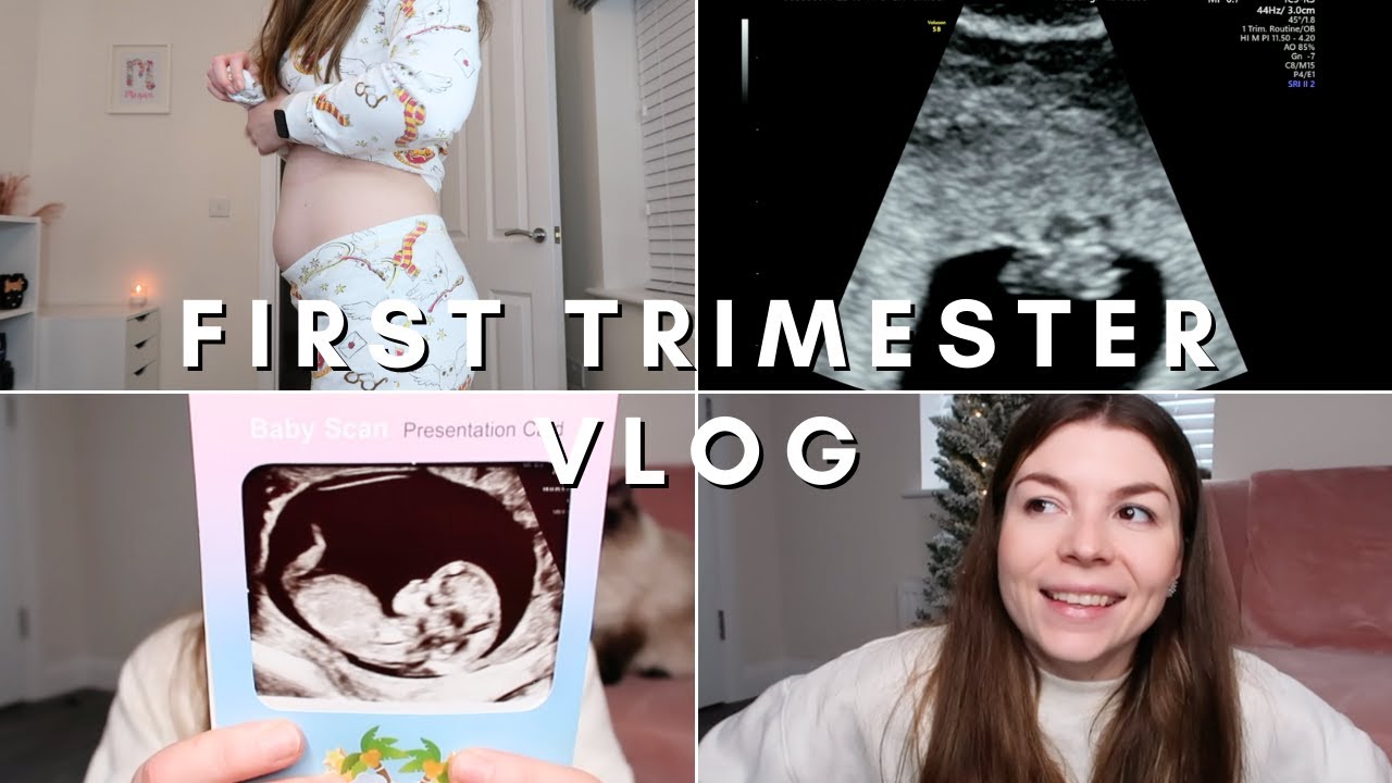 First Trimester Vlog 2023 | Early scan, Belly Shot, Symptoms weeks 4-12, First midwife appointment!