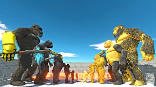 King Kong 2024 Evolution vs Honey Itself in Lava Stadium Arena - Animal Revolt Battle Simulator