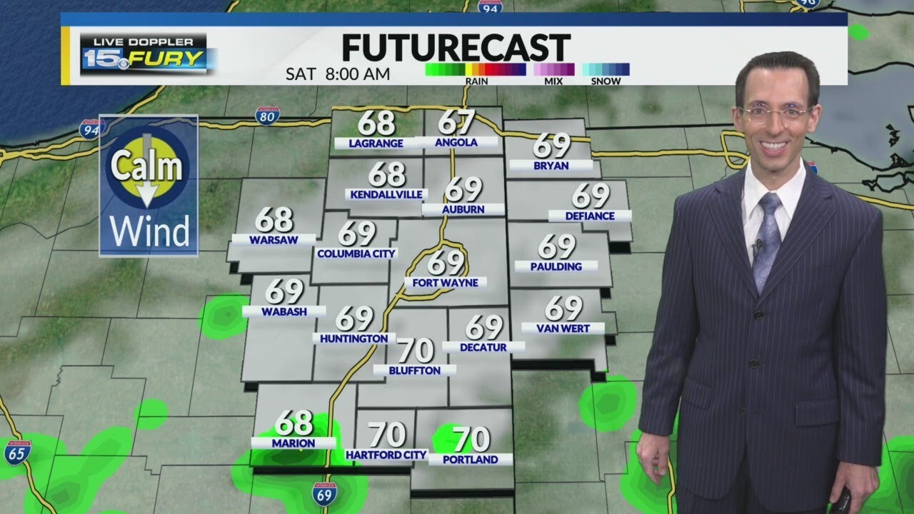 Scattered rain/storm chances roll into Saturday morning - YouTube