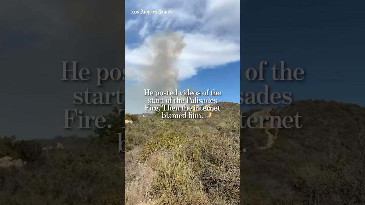 He posted videos of the start of the Palisades fire. Then the internet blamed him