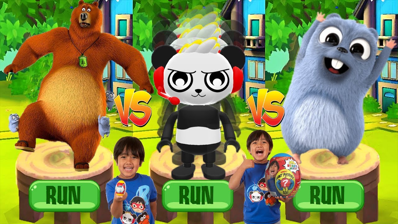 Tag with Ryan vs Grizzy and the Lemming Yummy Run - Combo Panda vs Grizzy vs Lemmings All Characters