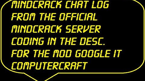 mindcrack chat log on my program in computercraft